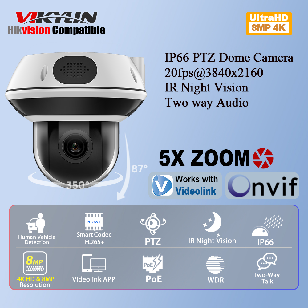 Home Security Online - Câmera de Segurança IP Vikylin 8MP