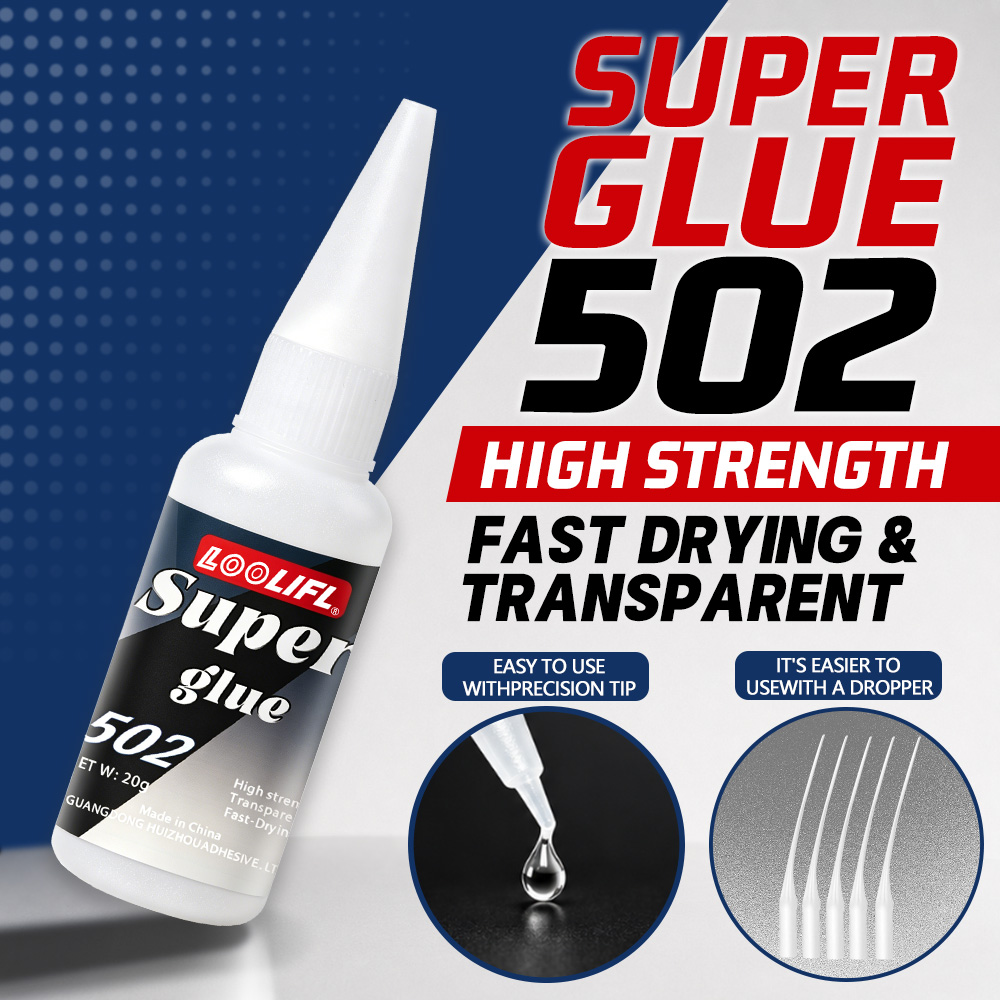 Glass Break Detector - Loolifl-502-20Ml Adesivo Instantâneo Transparente de Cianoacrilato