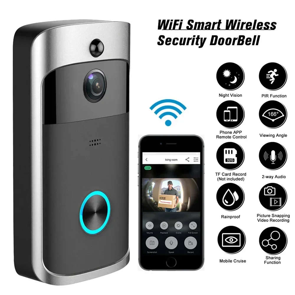 Home Security La - Câmera de Campainha Sem Fio WIFI
