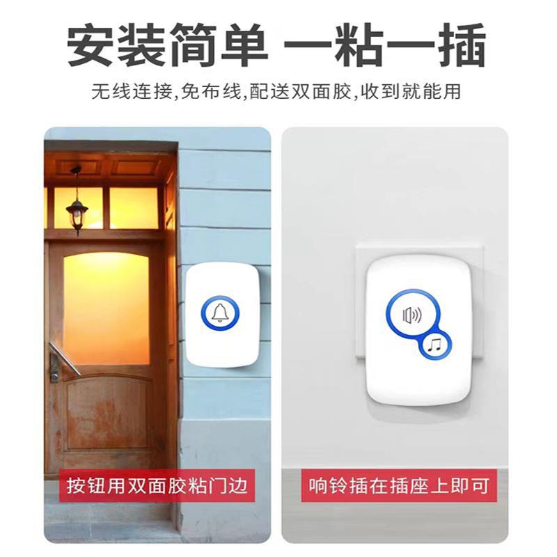 Home Security Bell - 32 Ringtone Alarme sem fio Guest