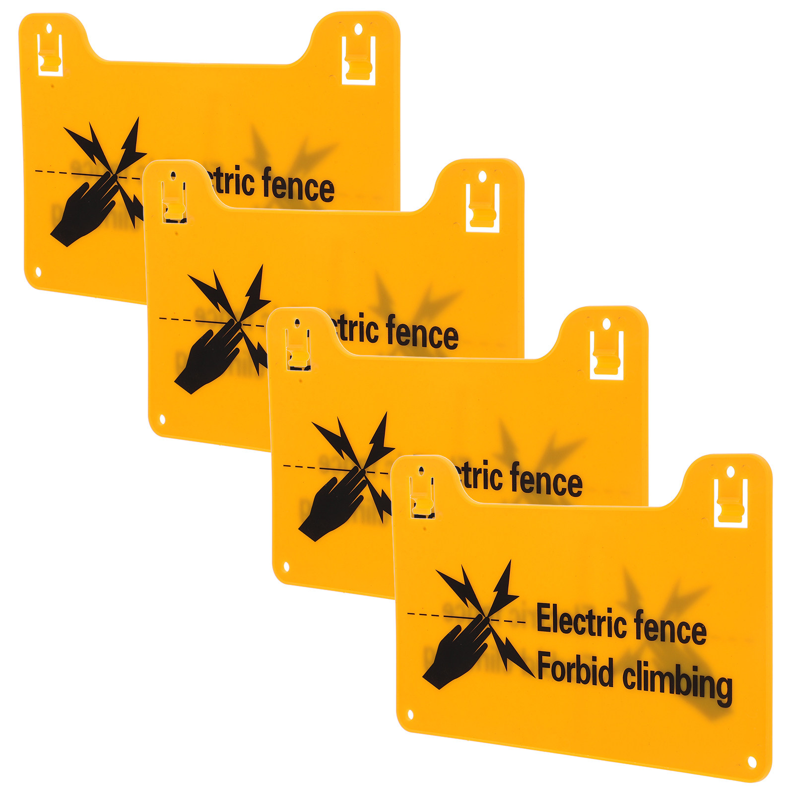 Home Security Electric Fence - 4 Peças de Placas de Aviso
