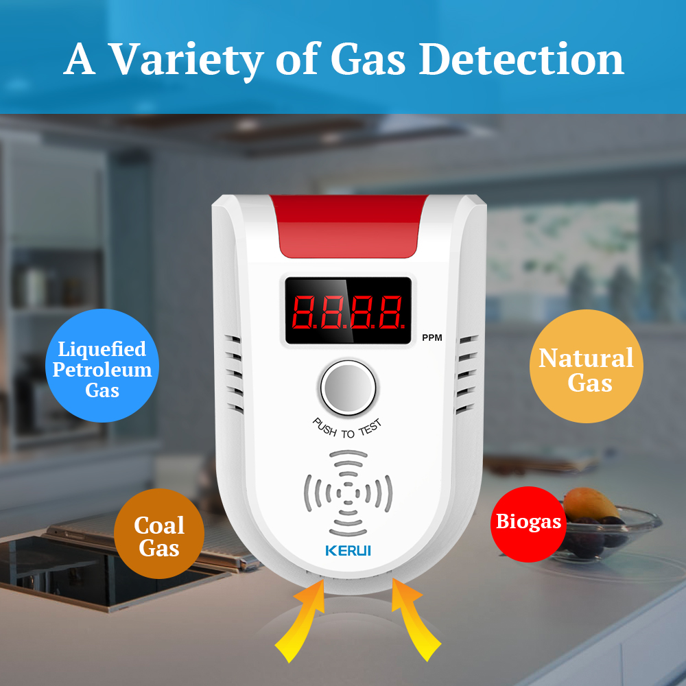 Kerui gd13 detector de gás lpg - Home Security Systems avaliação e preço