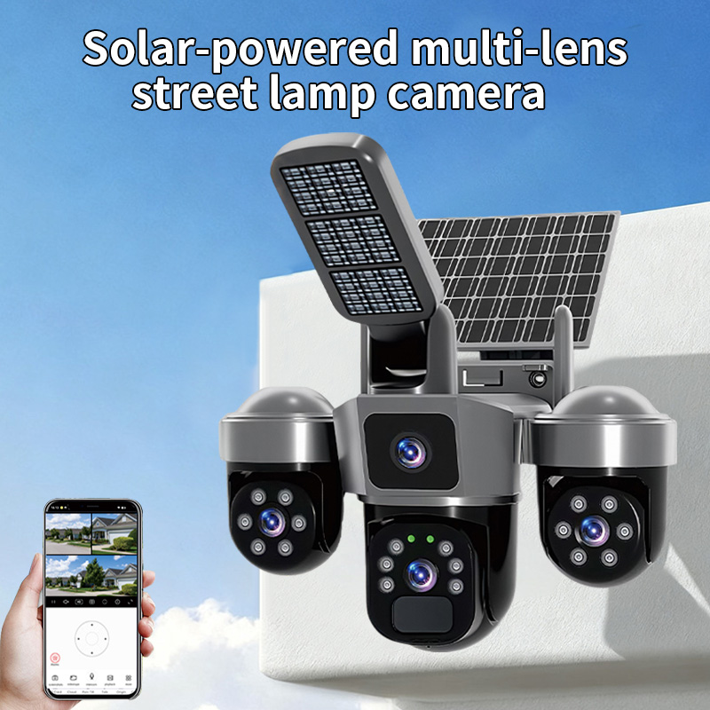 Câmera Solar V380 APP 6MP com  - Home Security Flood Lights avaliação e preço