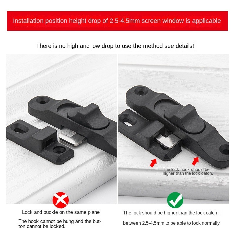 Primavera de plástico push-pul - Home Security Door Reinforcement Lock avaliação e preço