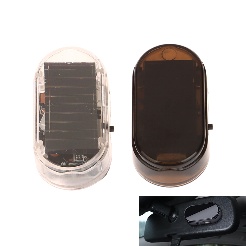 1 peça led piscando luzes carr - Solar Security Light avaliação e preço