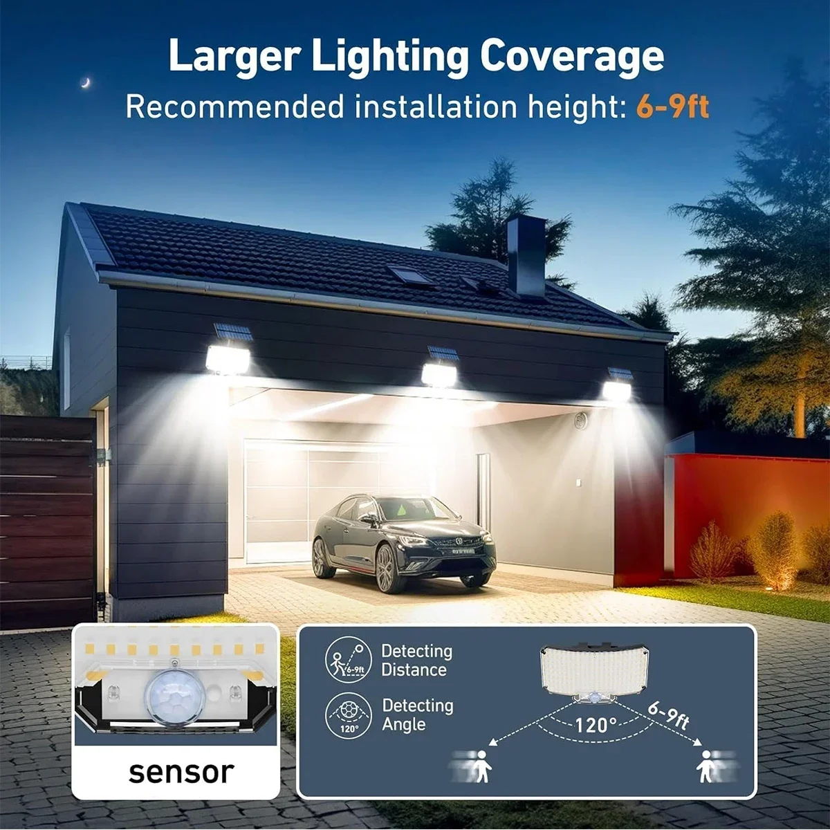 Luzes Solares Externas 234LED  - Solar Security Light avaliação e preço