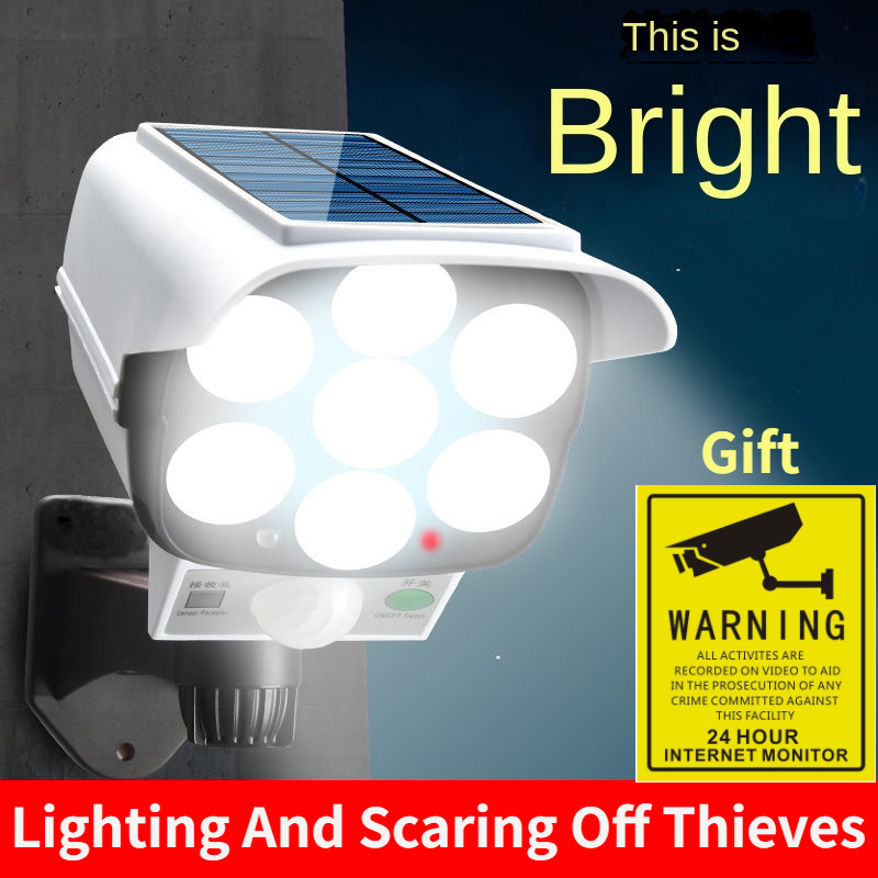 Luz solar ao ar livre sensor d - Home Security Flood Lights avaliação e preço