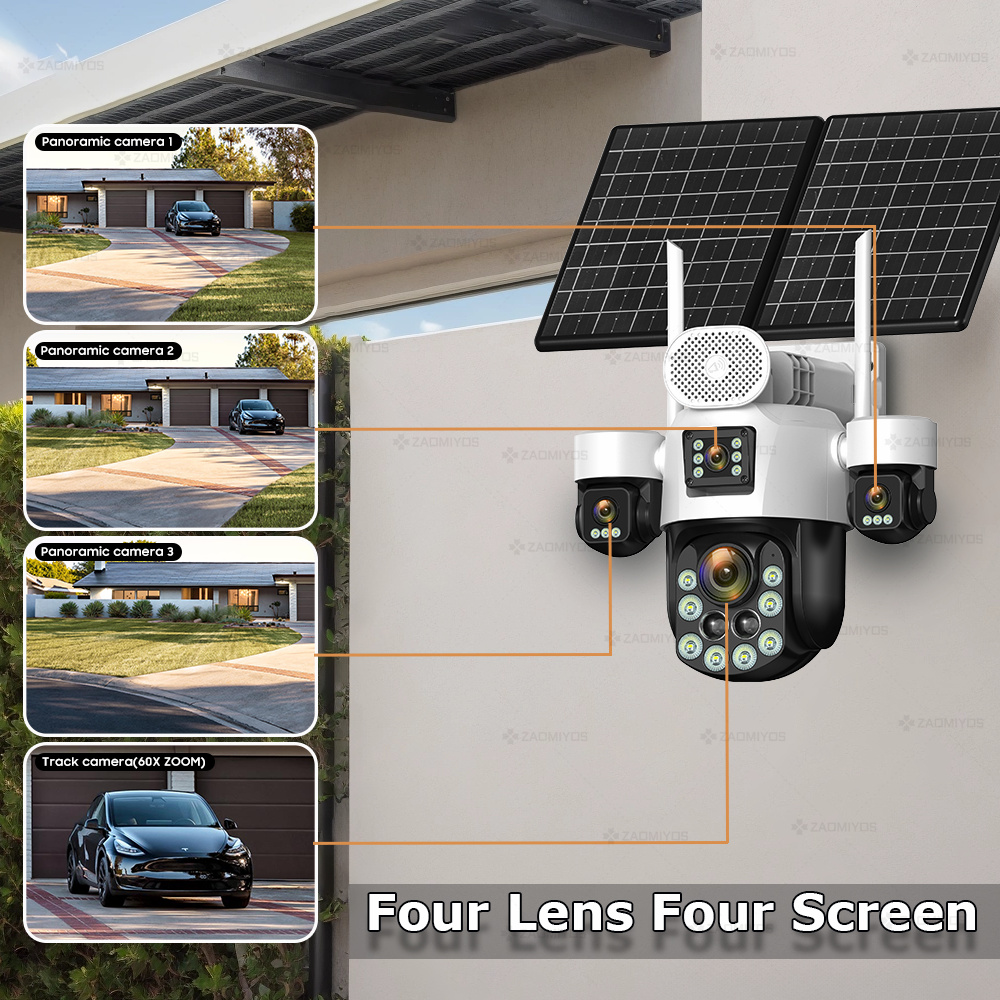Câmera Externa 360 com 4 Lente - Home Security Ideas avaliação e preço