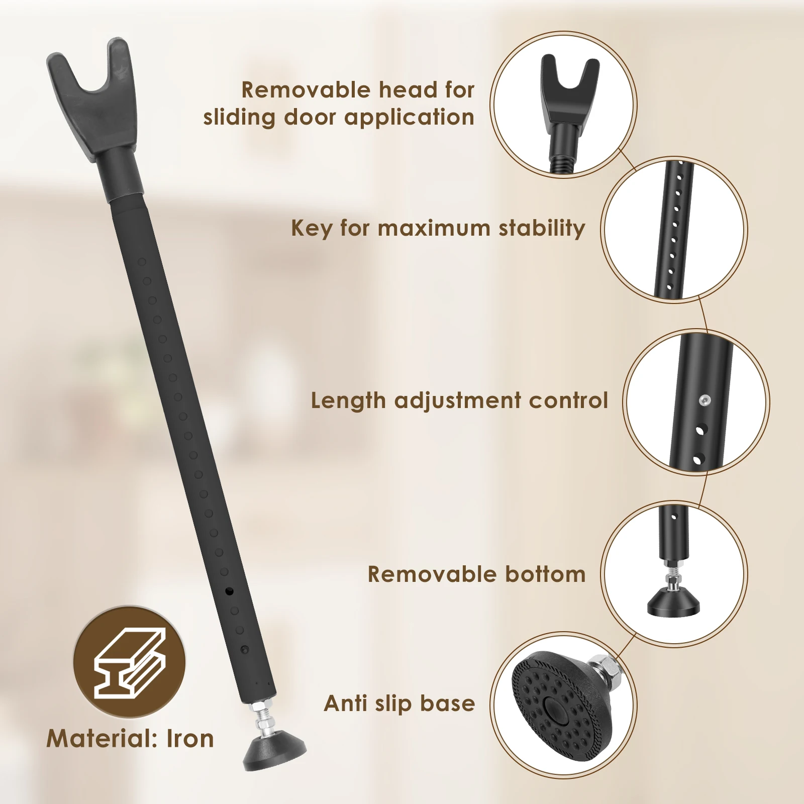 Barra de Segurança para Porta  - Home Security Door Reinforcement Lock avaliação e preço