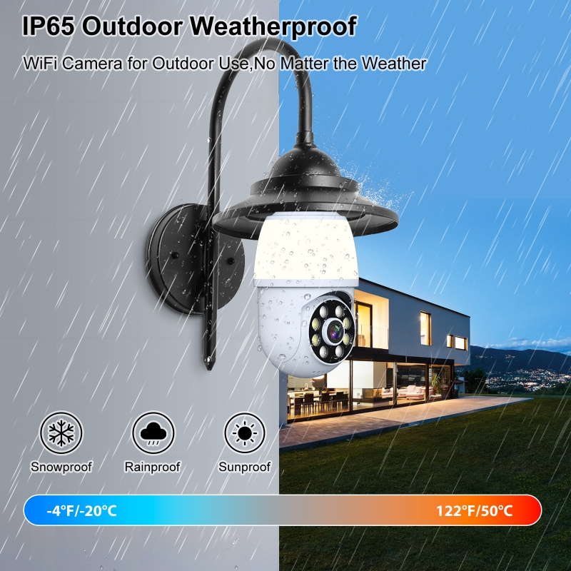 Câmera IP Dome PTZ sem fio col - Home Security Flood Lights avaliação e preço