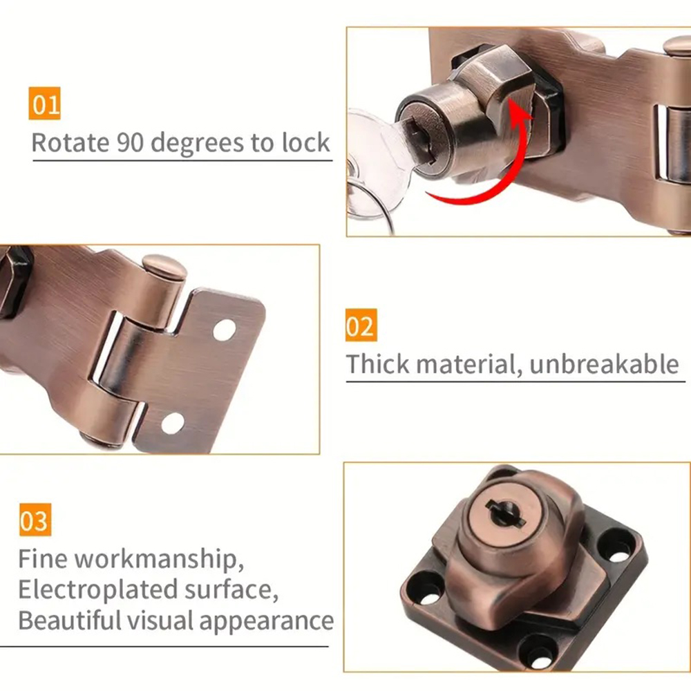 Trava ferrolho resistente ferr - Home Security Door Reinforcement Lock avaliação e preço