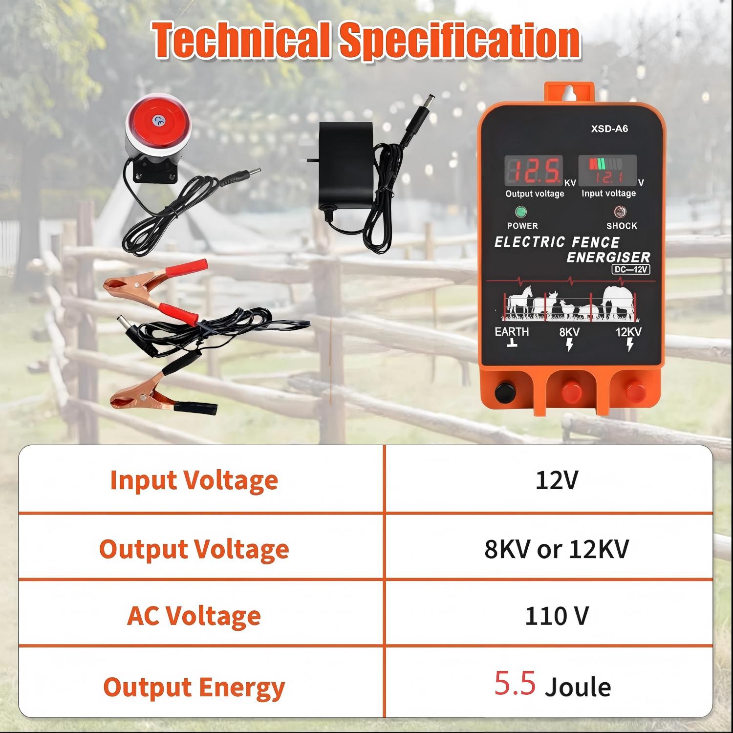 Energizador de cerca elétrica  - Home Security Electric Fence avaliação e preço