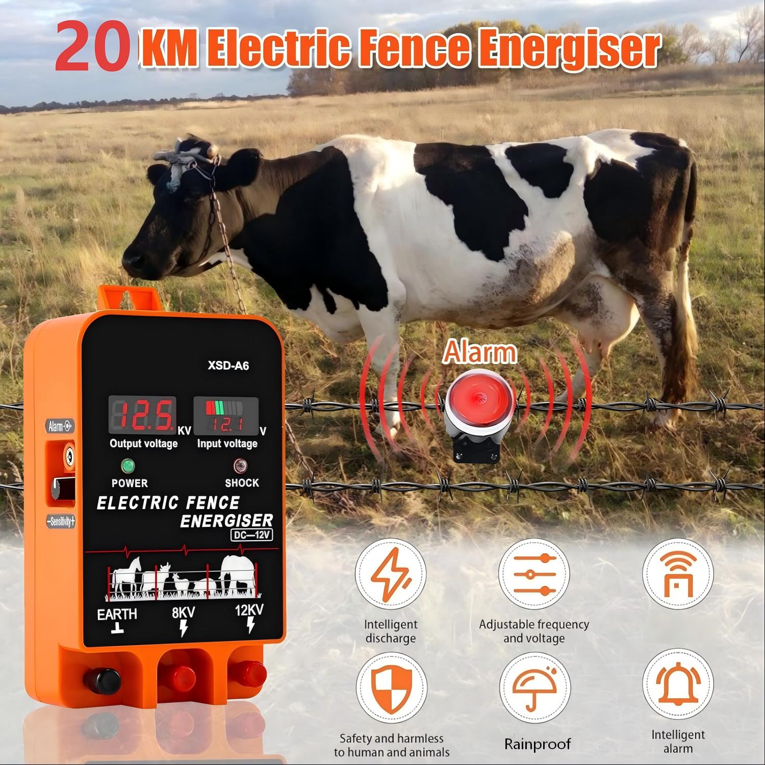 Energizador de cerca elétrica  - Home Security Electric Fence avaliação e preço