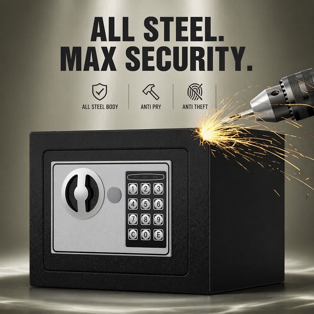 Cofre Eletrônico Digital de Aç - Home Security Ideas avaliação e preço