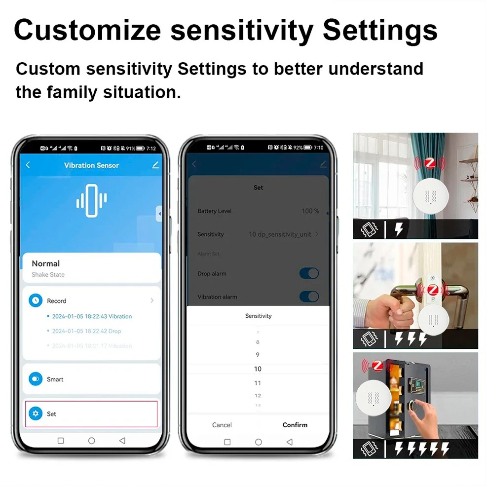 Sensor de Vibração e Inclinaçã - Home Security Systems avaliação e preço