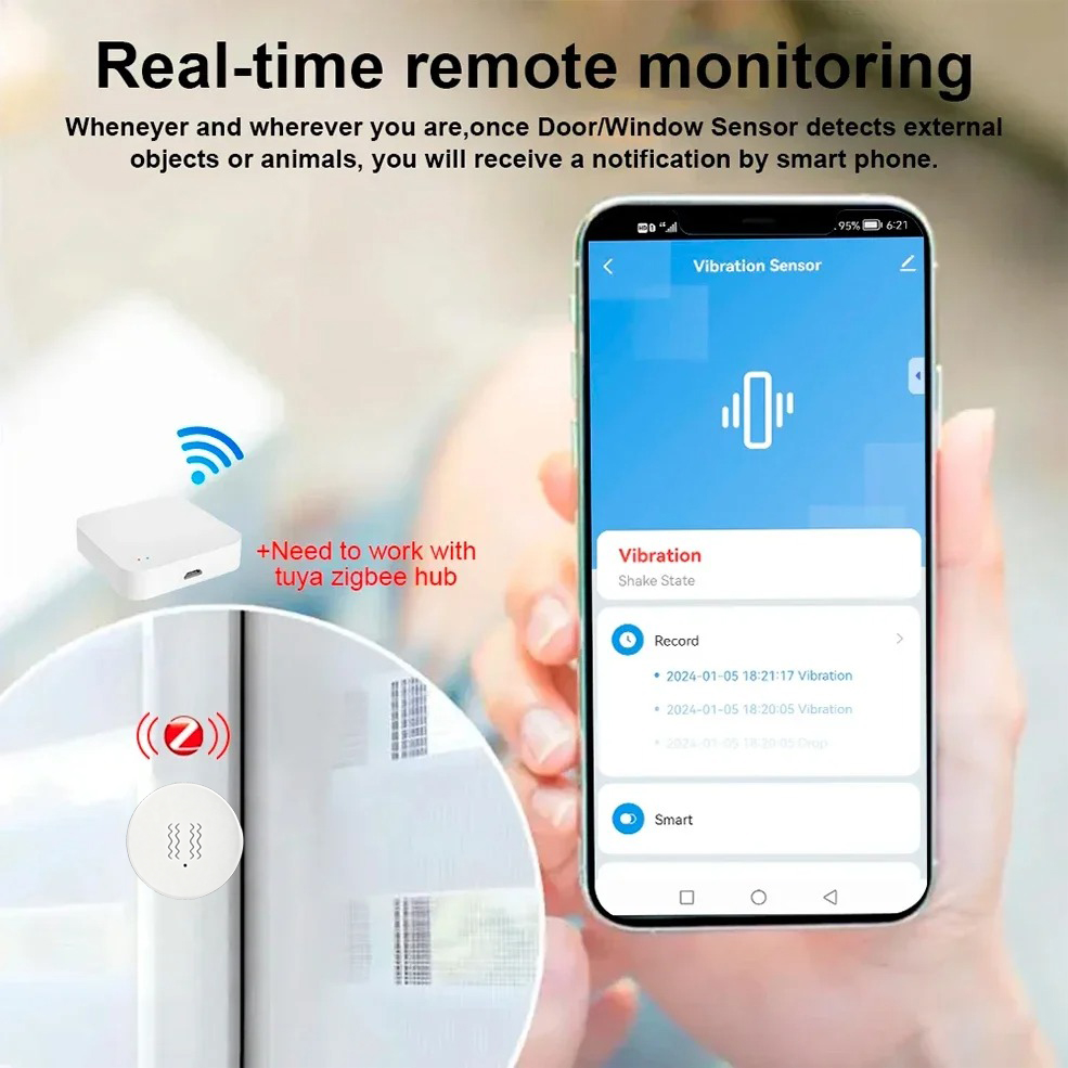 Sensor de Vibração e Inclinaçã - Home Security Systems avaliação e preço