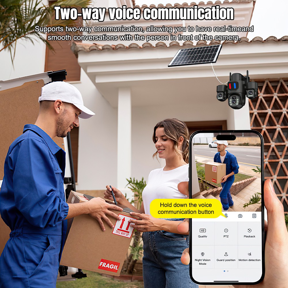 Câmera PTZ Solar WiFi Externa  - Home Security And Cctv avaliação e preço