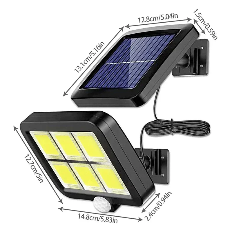 Led solar split lâmpada de par - Home Security Flood Lights avaliação e preço