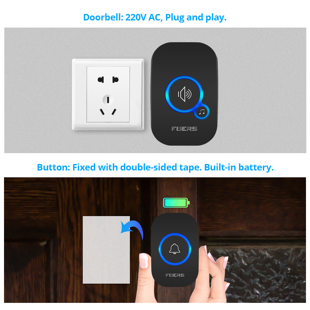 Fuers campainha sem fio casa b - Home Security Bell avaliação e preço