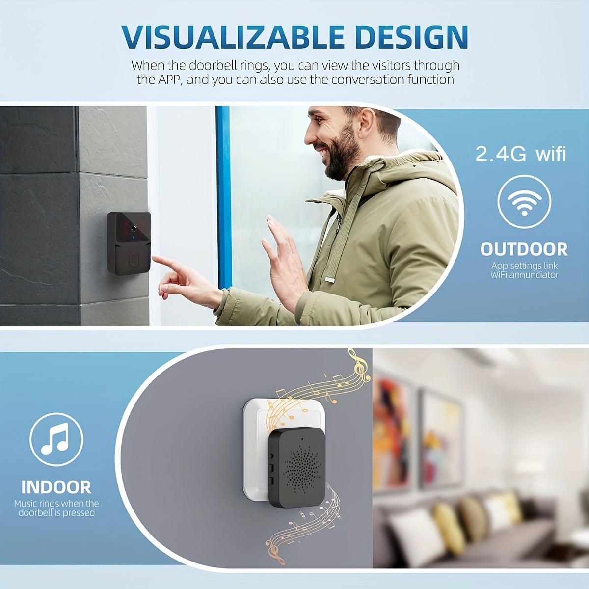 Campainha de Vídeo Inteligente - Home Security La avaliação e preço